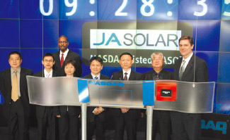 JA Solar was listed on the NASDAQ Exchange in the United States