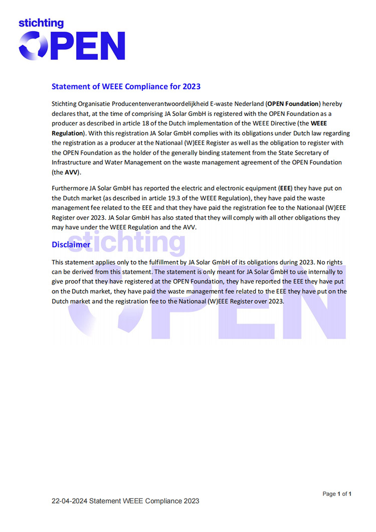 stichting-OPEN Nederland-WEEE-Compliance-Statement-2023
